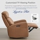 preview thumbnail 16 of 28, Kinsley Triple Motor Leather Power Swivel Recliner with Adjustable Lumbar