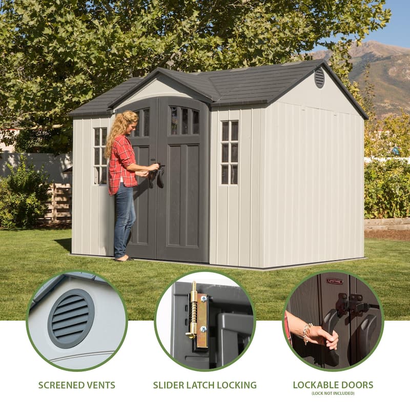 Lifetime 10 Ft. x 8 Ft. Outdoor Storage Shed