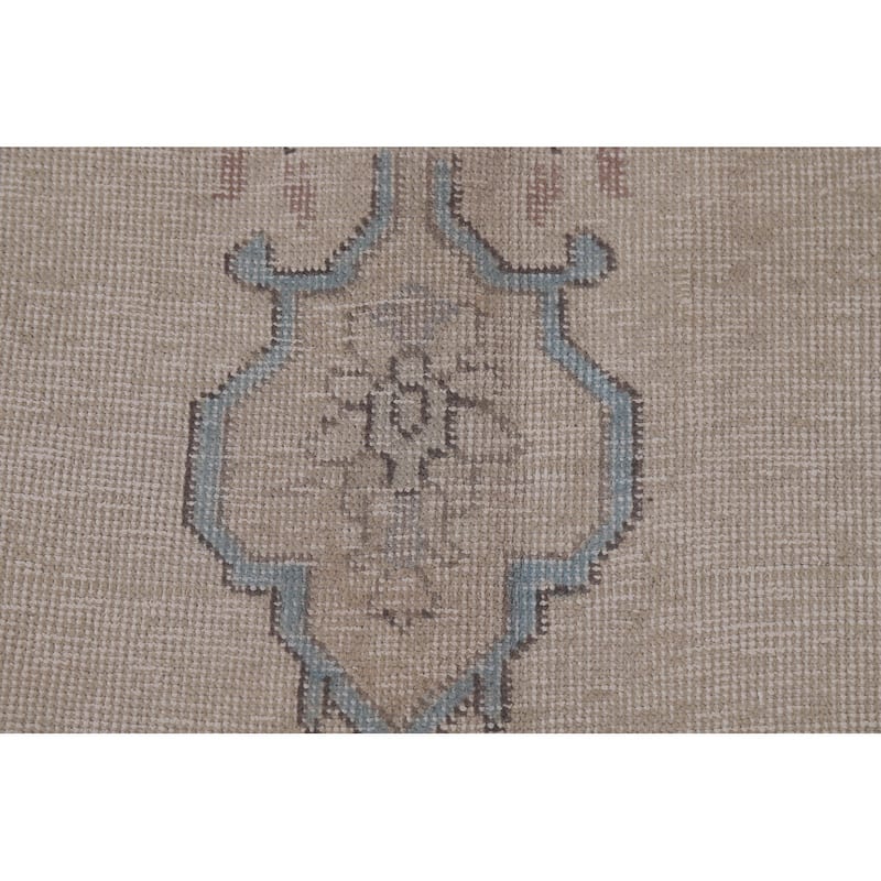 Antique Distressed Tabriz Persian Rug Hand-knotted Wool Carpet - 9'5" x 11'10"