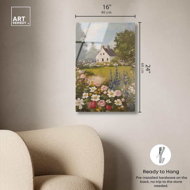 Floral Farmhouse I Acrylic by Art Remedy, Ready to Hang
