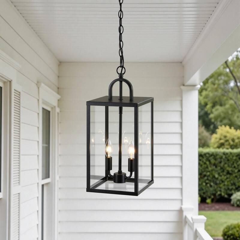 KAWOTI 2-Light Outdoor Pendant Light - W8.25" x H19.25"(MaxH60.75")