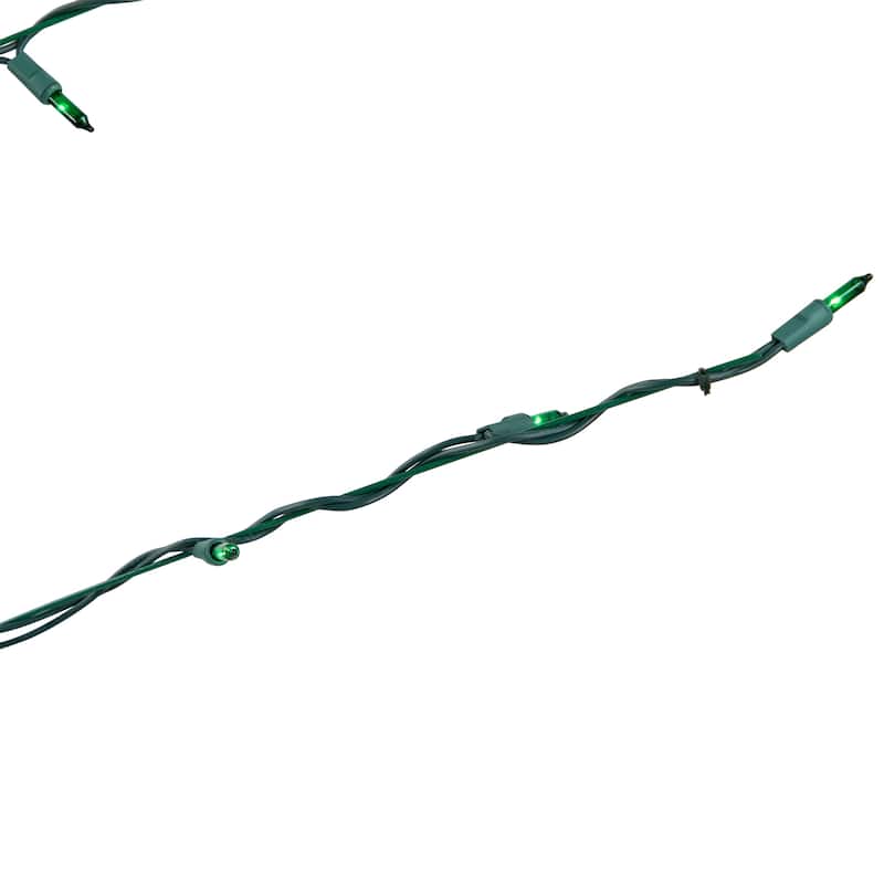 9' Black Pre-Lit Artificial Cascade Twig Christmas Tree - Green Lights - 9 Foot