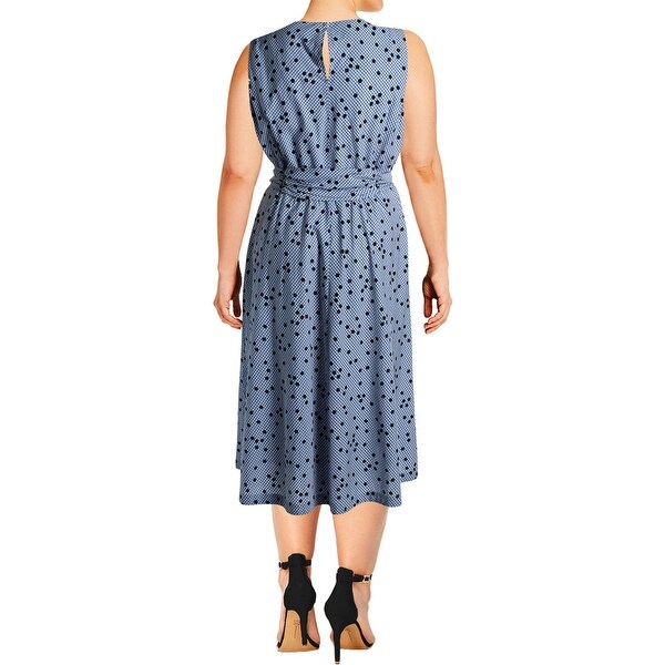 anne klein gingham midi dress