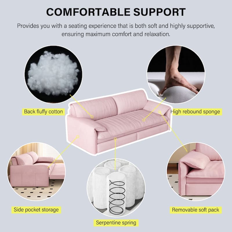Luxury Sleeper Sofa Bed with Soft Cushion - Ultimate Comfort for Your Home