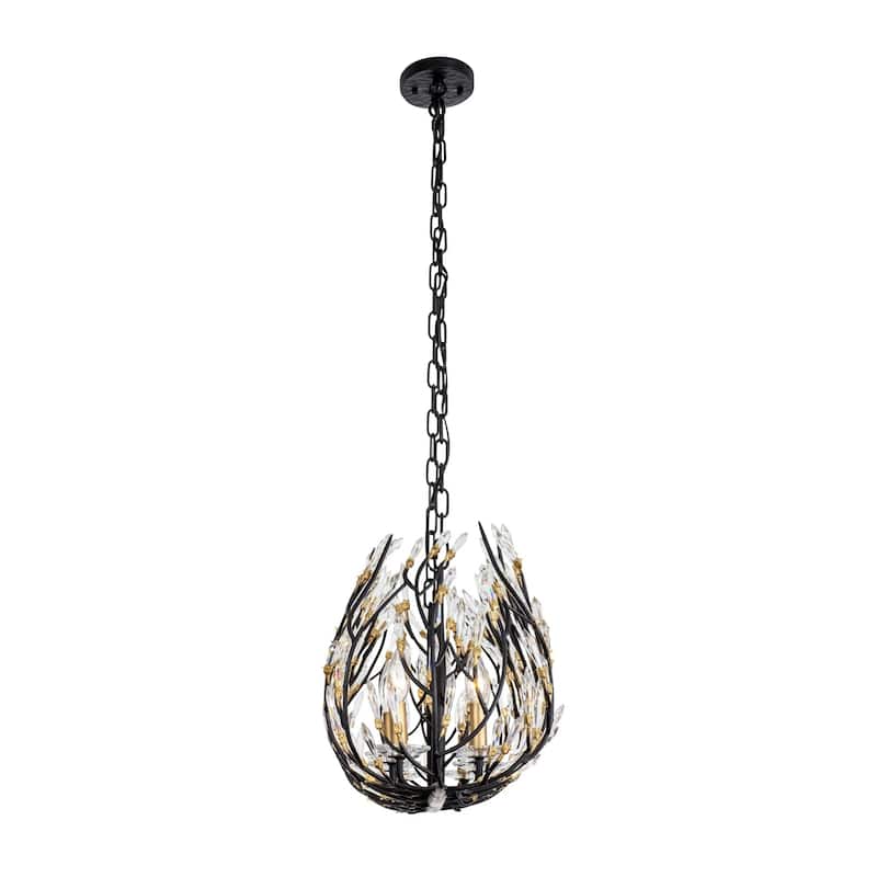 Bask 8-light Gold Dust Linear Pendant with Crystal - N/A