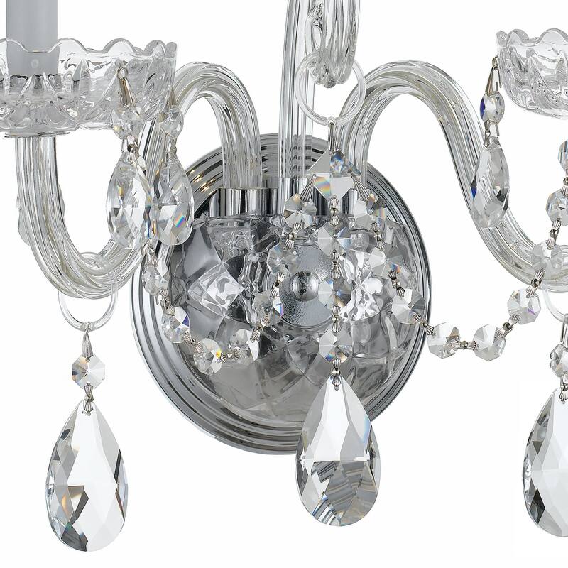 Crystorama Lighting Group Traditional Crystal 2 Light 15" Wide Wall