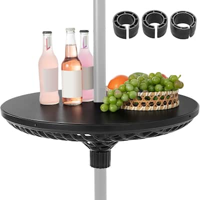Gymax Outdoor Umbrella Table Tray Fit 1.5''/1.34''/1.26'' Umbrella