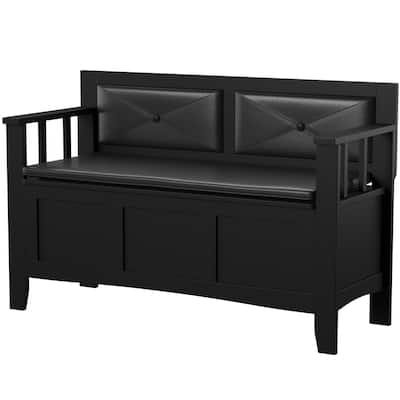 Padded Storage Bench - 44.5" - Black