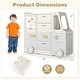 preview thumbnail 3 of 7, Gymax Kids Toy Storage Organizer w/4 Pull-out Drawers & Handles Large