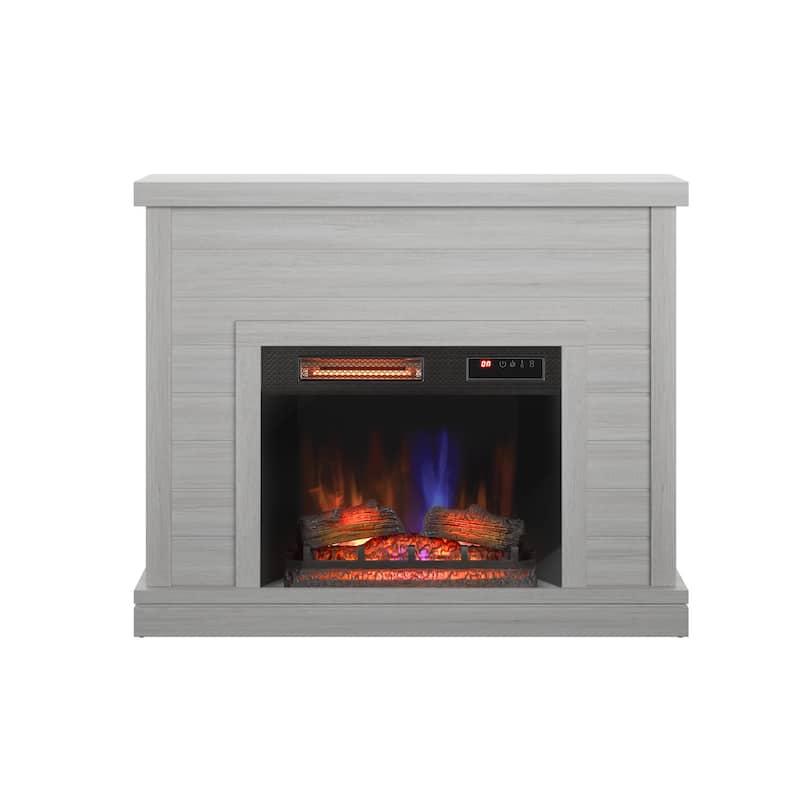 52" Shiplap Wall Mantel with 3D Fireplace Insert - Sargent Oak