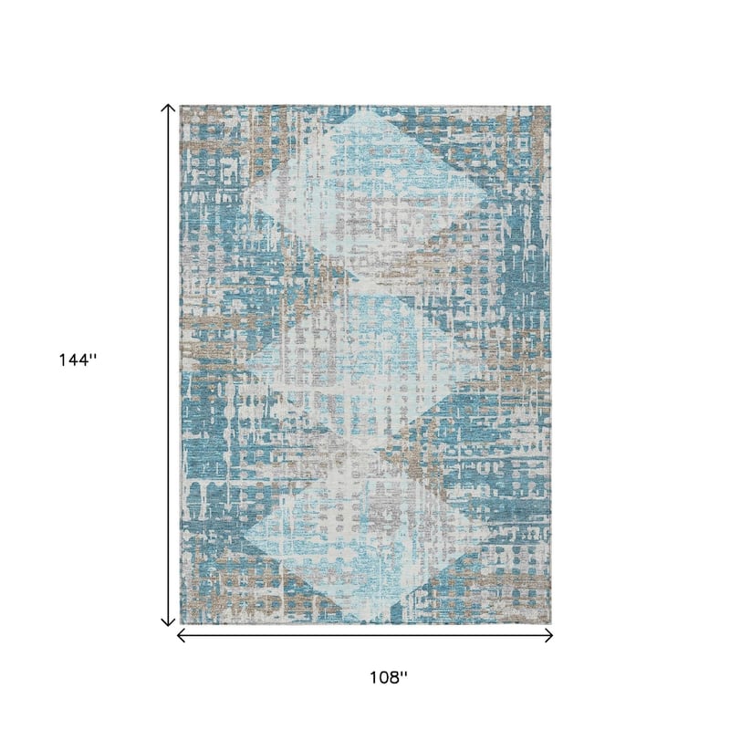 HomeRoots Geometric Transitional Rectangle Outdoor Rug