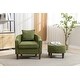 preview thumbnail 1 of 24, Arms Chair with Ottoman Mid Century Barrel Chair for Living Room