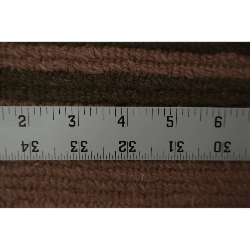 Hand Knotted Oriental 100% Wool Carpet Modern Geometric Pink Nepalese Area Rug - 8' 3'' X 4' 11''