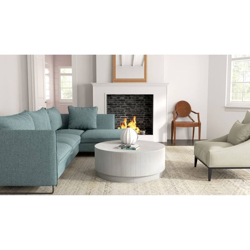 Carolina Living Tamia 42" Round Wooden Coffee Table - Elm