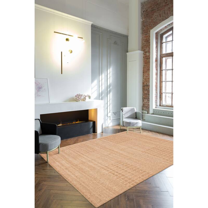 Kashkuli Gabbeh Tan Rug 6'8" x 9'6" - 6'8 x 9'6