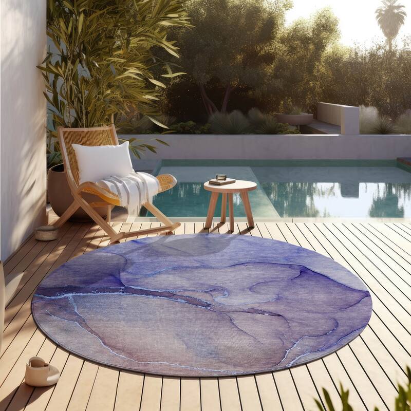 Fax Unique Abstract Weather Resistant Versatile Elegance Outdoor Rug