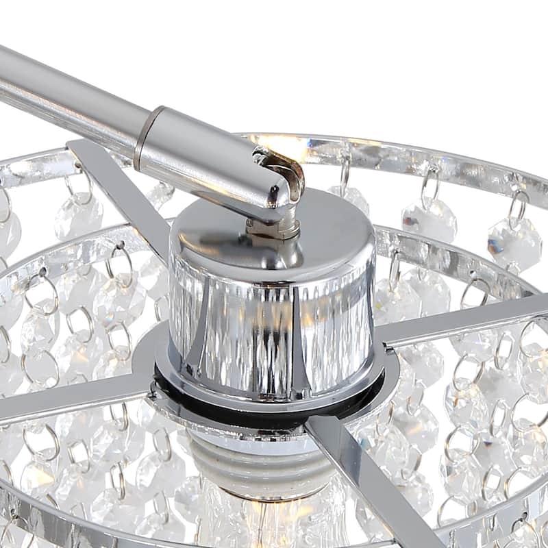 Brio 90" 3-Light Modern Crystal Arc Floor Lamp - 85