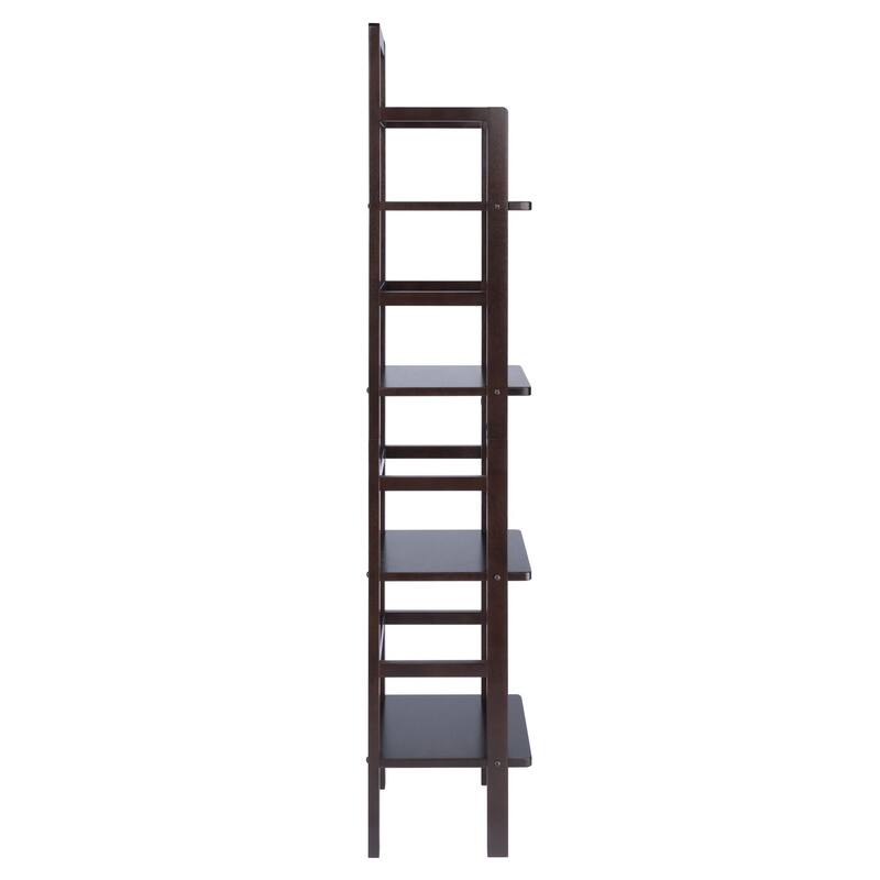 4 Tier Narrow Tall Storage Shelf Rack - 70.75" - Coffee Brown
