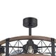 preview thumbnail 61 of 191, 16.5"/18.5"/20"/23.6"/24"/28" Vintage Distressed White Low Profile Caged Ceiling Fan with Light and Remote (7/6/5/3-Blade)