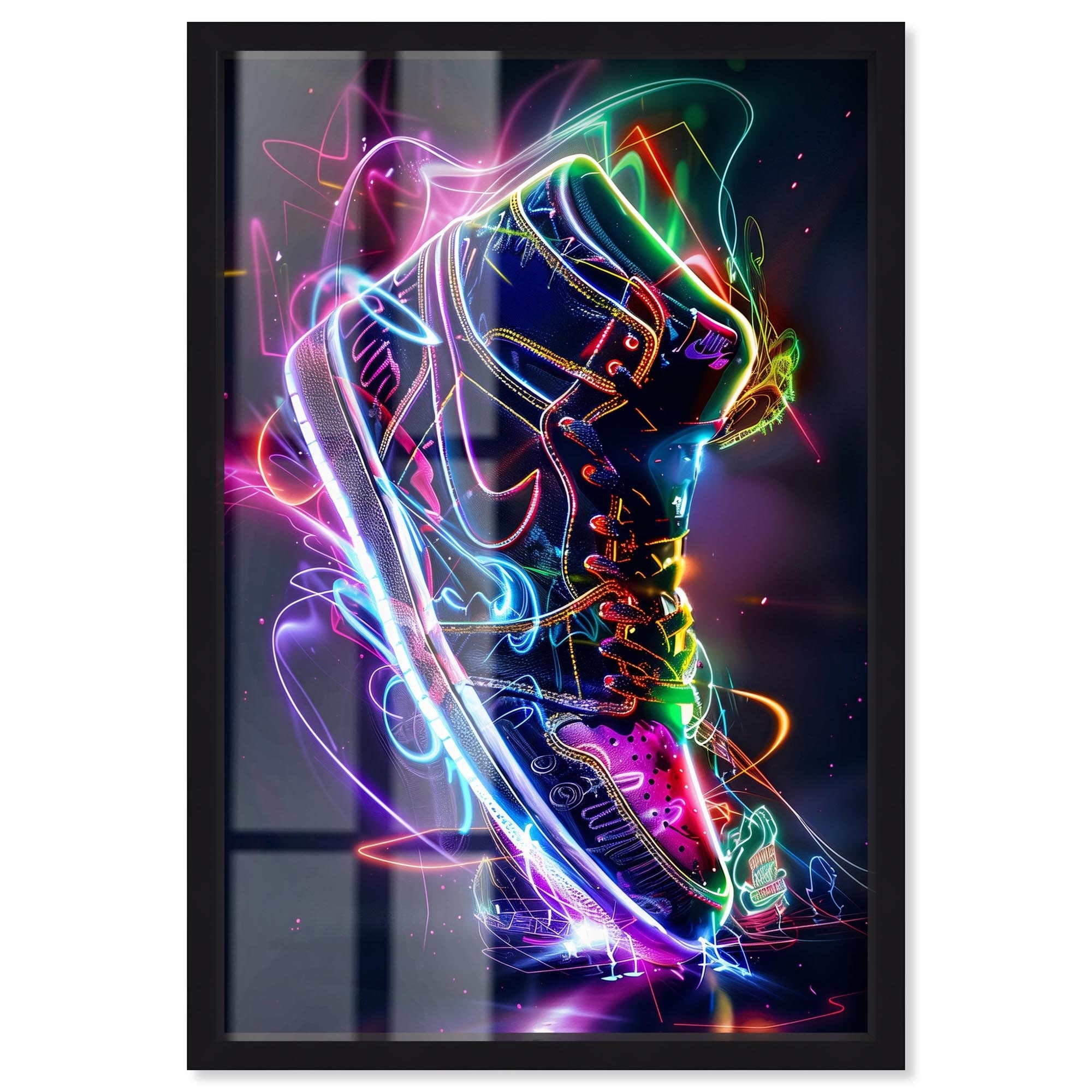 Bright Lights Sneaker Shadowbox by Art Remedy