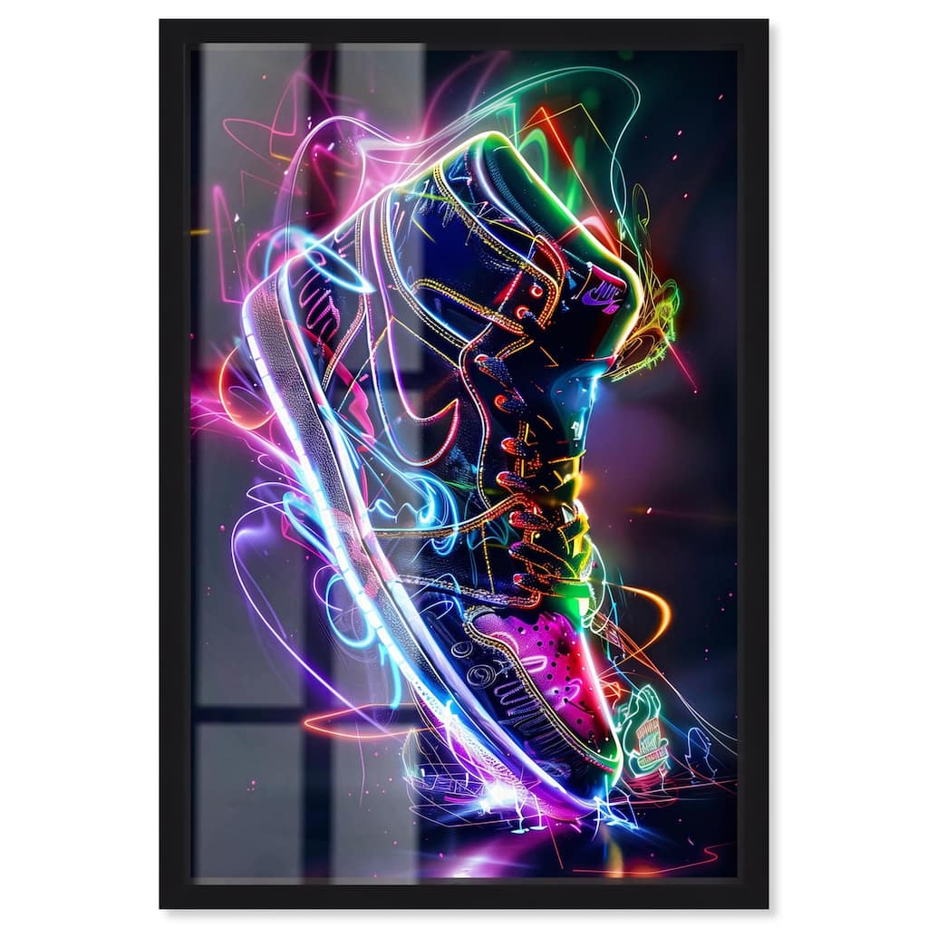 Bright Lights Sneaker Shadowbox by Art Remedy