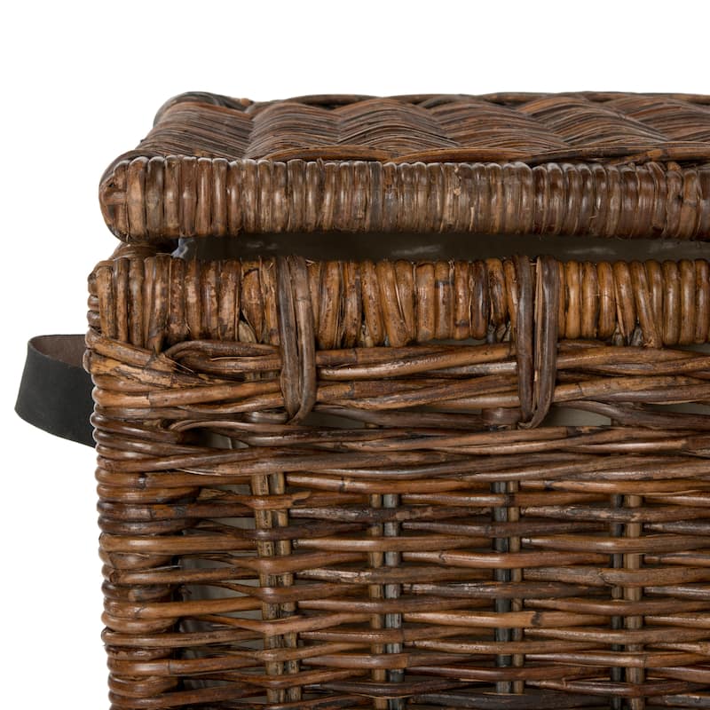 Happimess Michael 35" Wicker Storage Trunk, Brown - Butterscotch