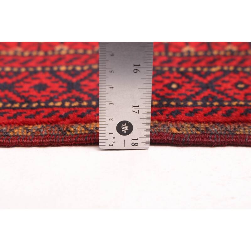 ECARPETGALLERY Hand-knotted Teimani Red Wool Rug - 3'8 x 6'7