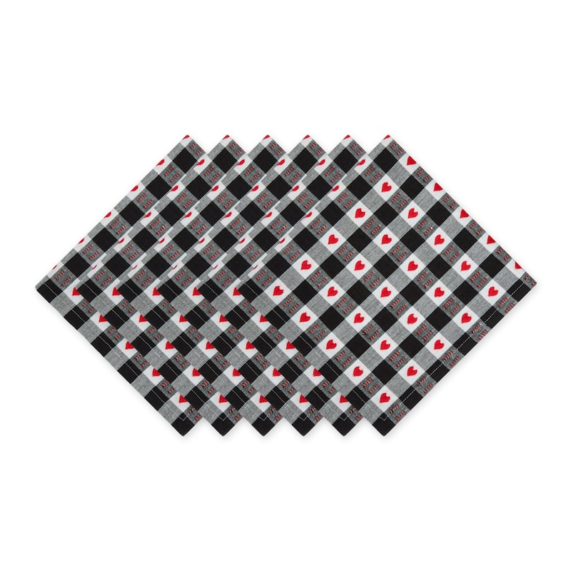 DII Valentines Day Print Napkin (Set of 6)