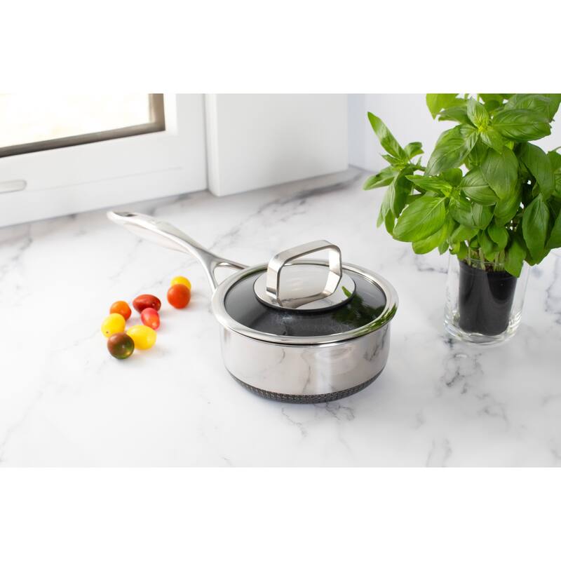 LIVWELL DiamondClad 8pc Hybrid Nonstick Stainless Steel Cookware Set
