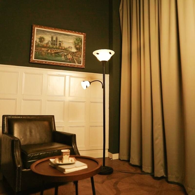 CO-Z 71" 3-Way Torchiere Floor Lamp with Adjustable Side Reading Light
