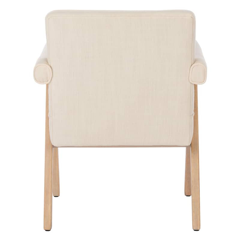 SAFAVIEH Suri Mid-Century Walnut Wood Arm Chair - 23.2" Wx 24" L x 29.9" H