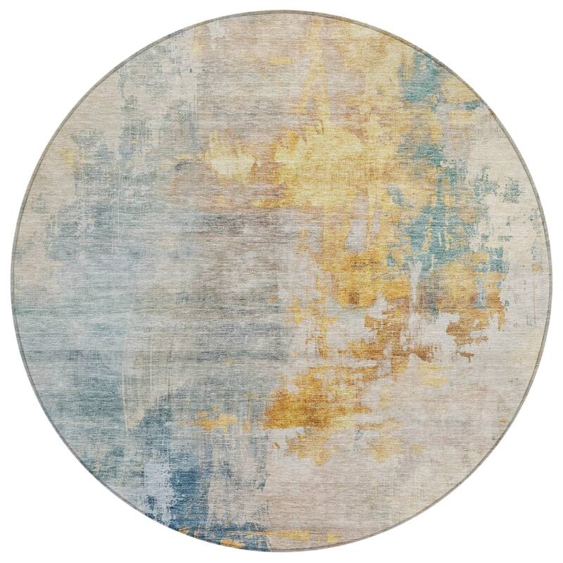 HomeRoots Abstract Transitional Rectangle Outdoor Rug