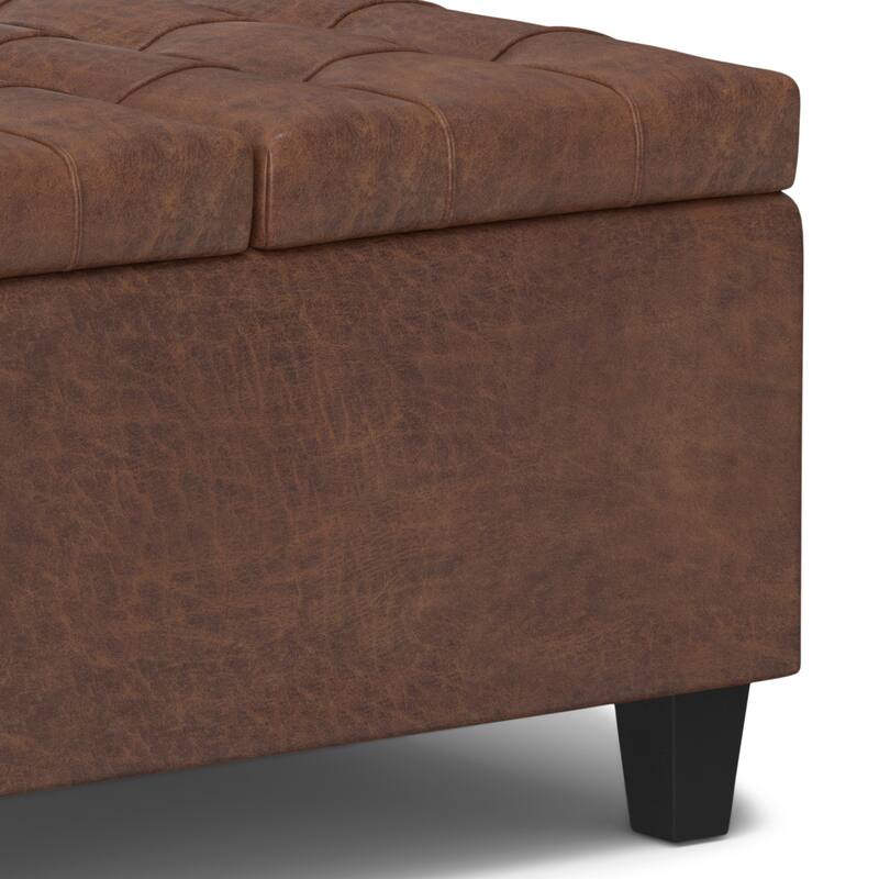 WYNDENHALL Elliot 30 inch Wide Transitional Square Table Ottoman
