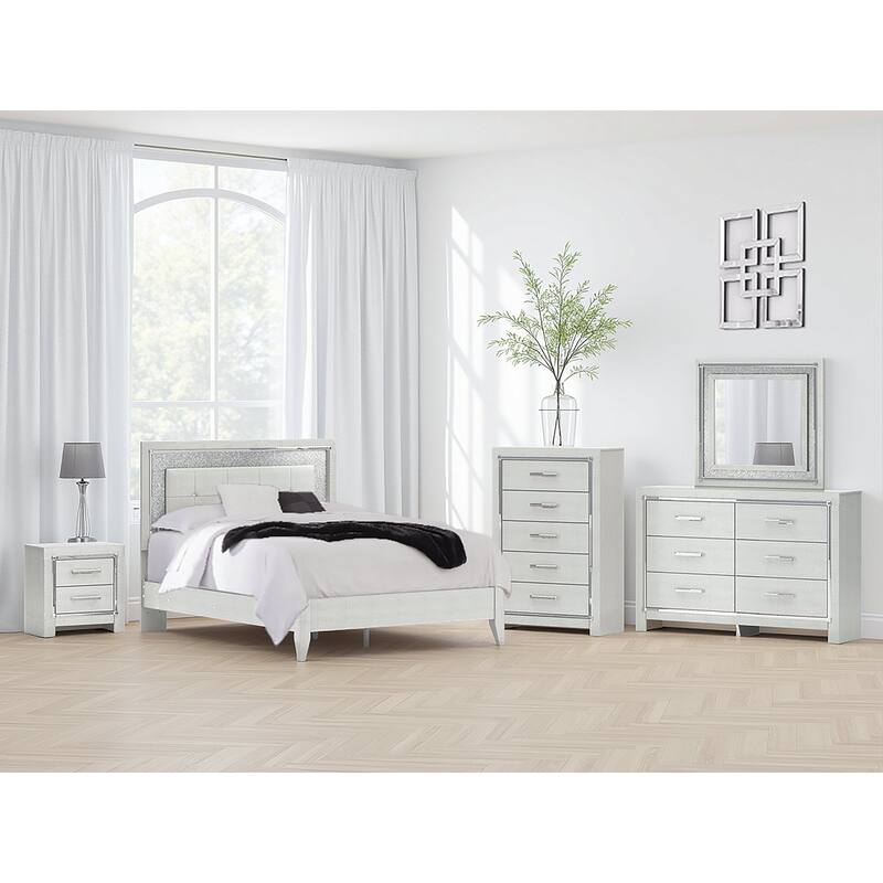 Signature Design by Ashley Zyniden Gray Upholstered Panel Bed - Queen