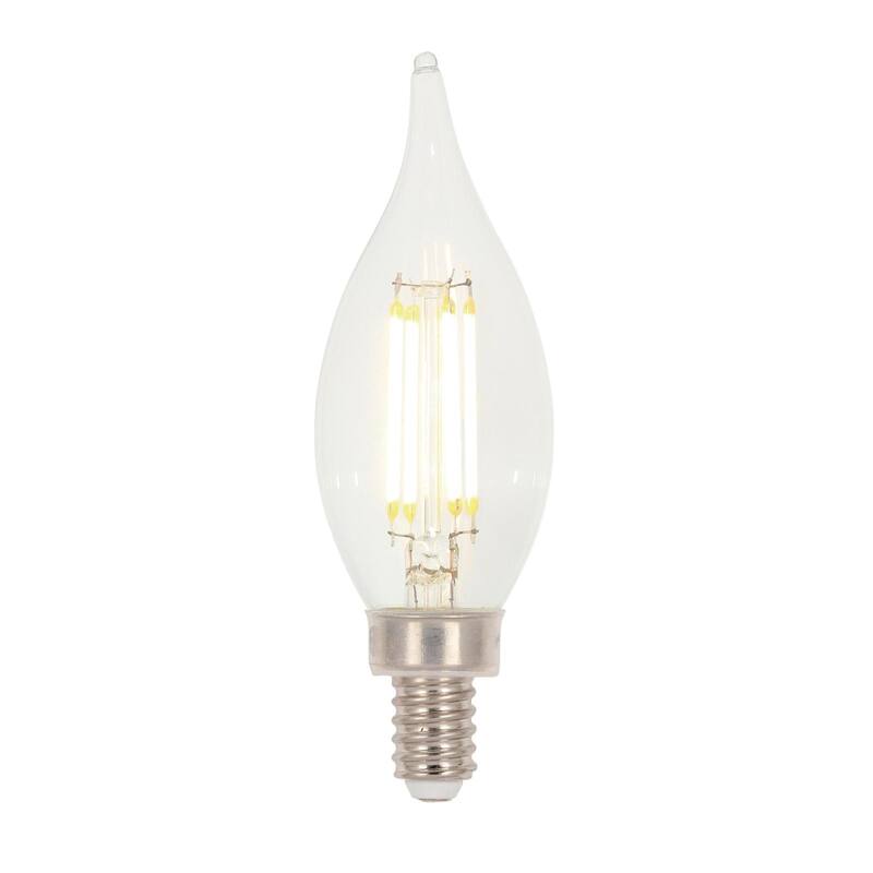Westinghouse Lighting 4.5 Watt (60 Watt Equivalent) Clear CA11 Dimmable Filament LED Light Bulb, Candelabra Base, 6 Pack