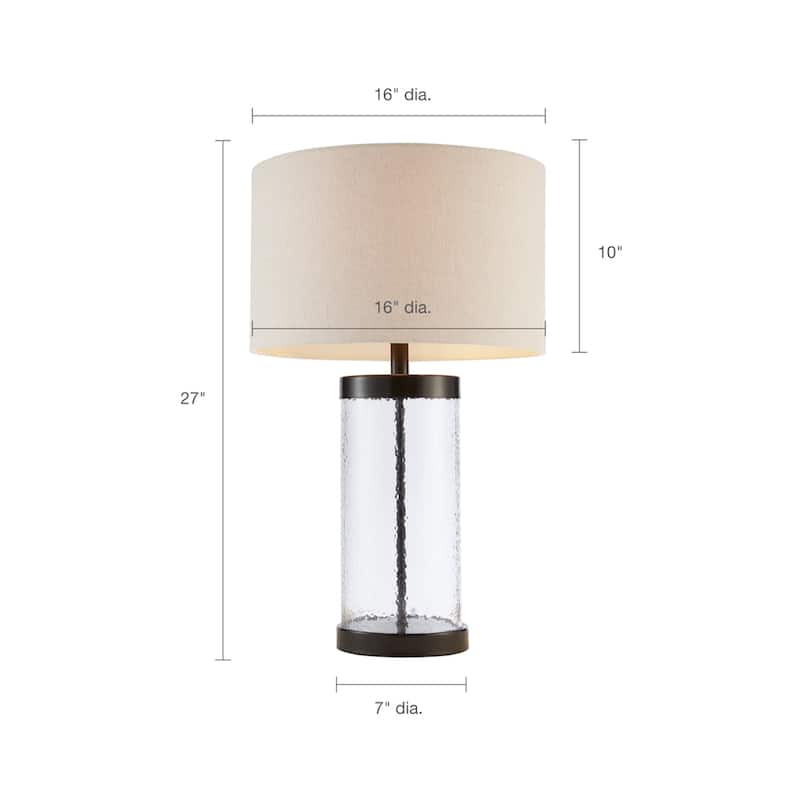 Glass Cylinder Table Lamp for living room,bedroom,and dining room