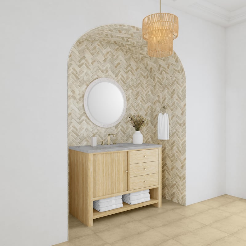 James Martin Vanities Marigot Single 48" Single Vanity, Sunwashed Oak