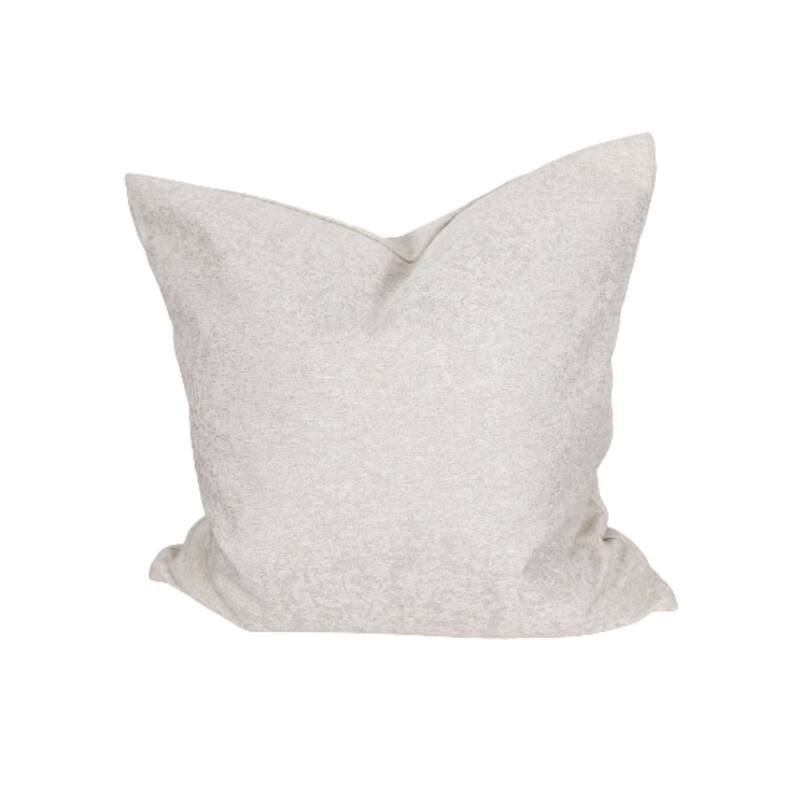 HomeRoots 22" X 22" White Polyester Zippered Pillow