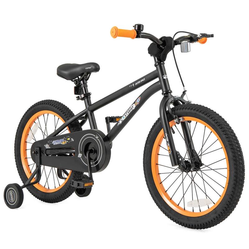 Costway 14/16/18-Inch Kid’s Bike for 4-7 Years Old with Adjustable - See Details - Black-18-Inch
