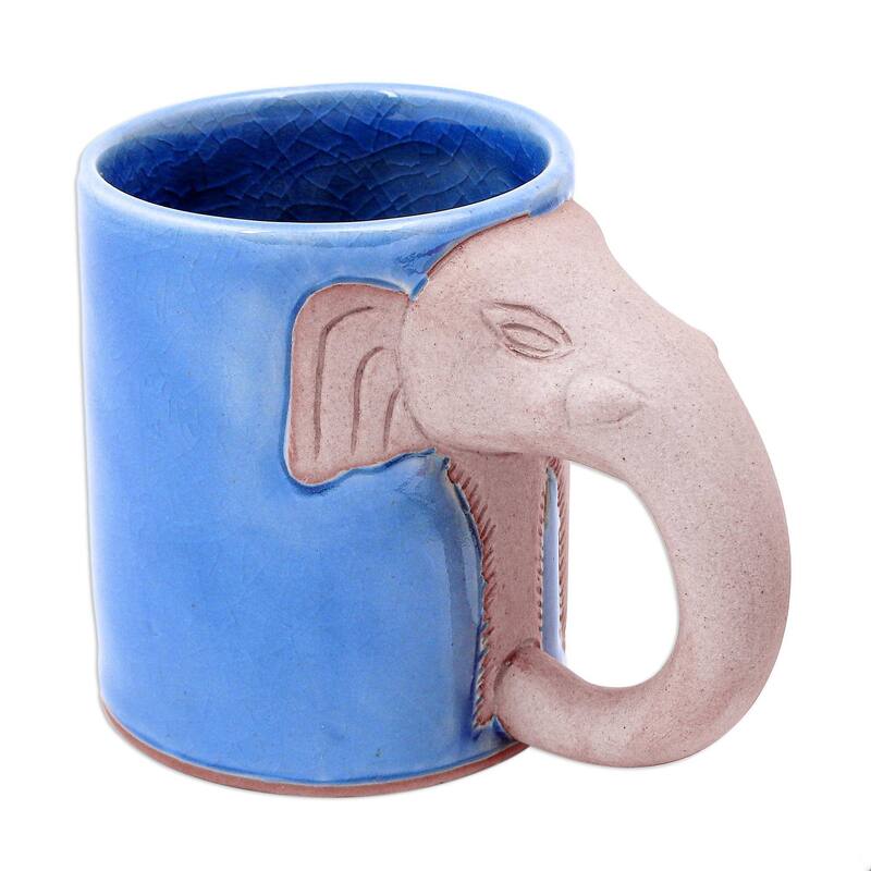 Novica Handmade Morning Joe Celadon Ceramic Mug