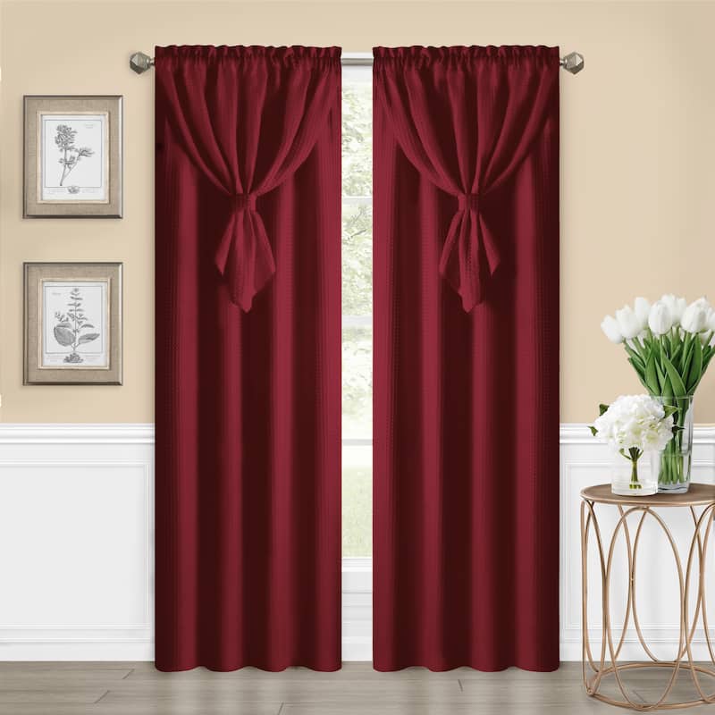 Achim Allegra Window Curtain Panel with Attached Valance