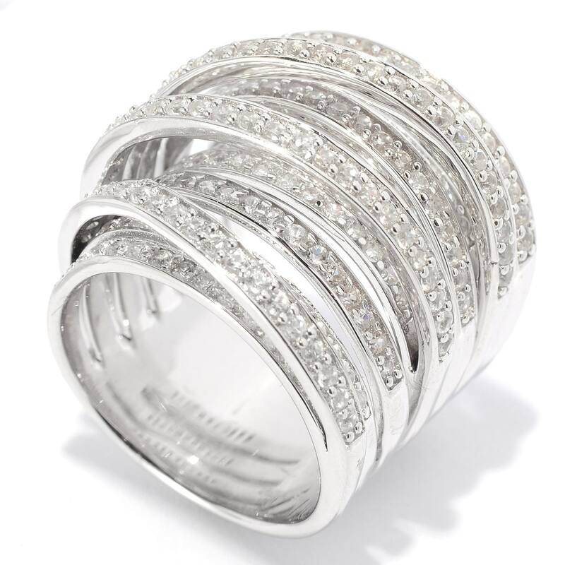 925 Sterling Silver White Natural Zircon Ring - 7