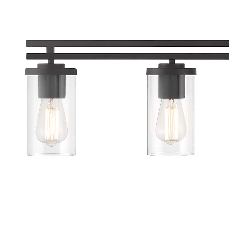 Acroma 6-light Farmhouse Black Dimmable Bathroom Vanity Light