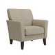 preview thumbnail 5 of 20, Alex Plush Low-Pile Velour Armchair with Flared Arms Fawn Tan
