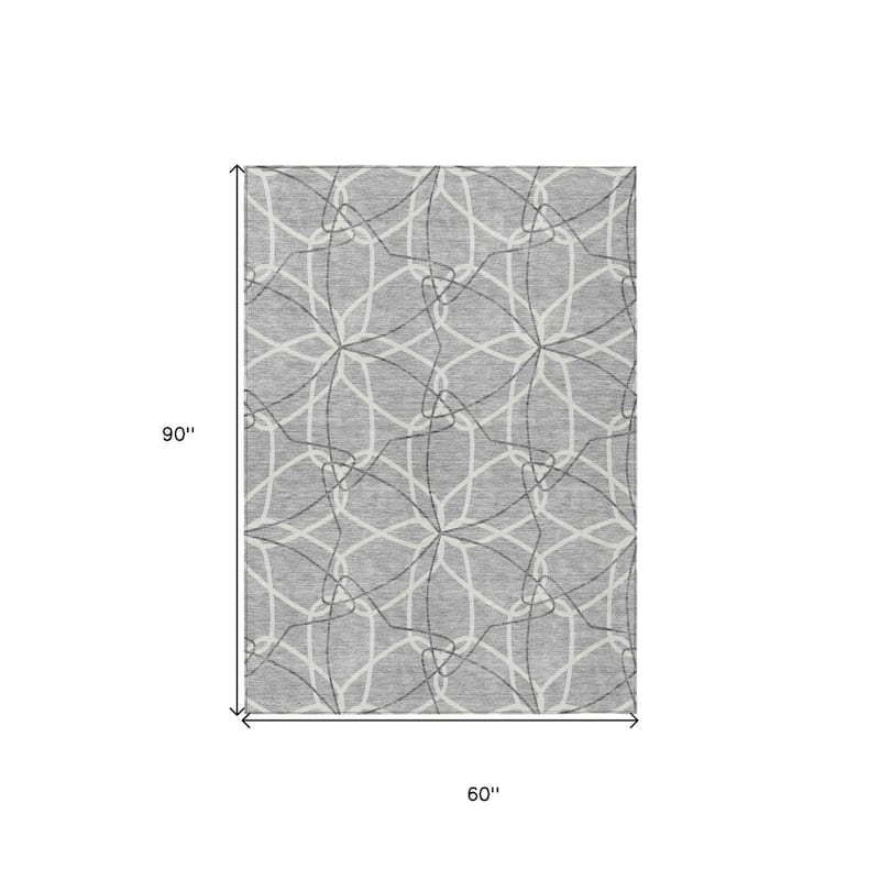 HomeRoots Geometric Modern Rectangle Outdoor Rug