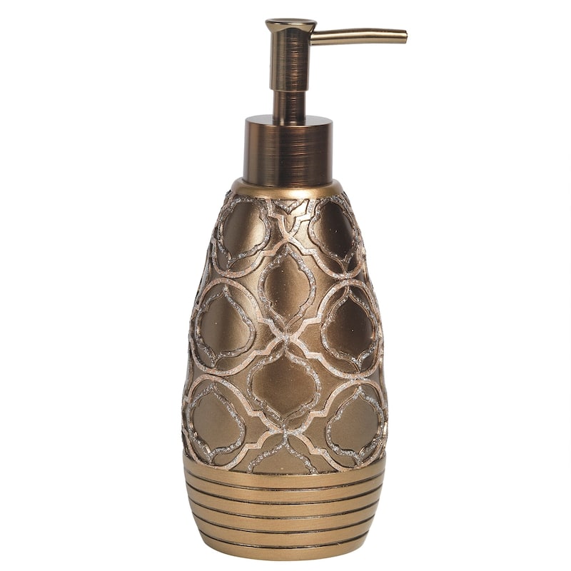 Gold Medallion Bath Accessory Set or Separates