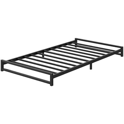 Durable Heavy Duty Metal Bed Frame with Steel Slat, Twin Size