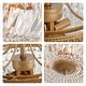 preview thumbnail 7 of 14, Jessica Crystal Basket 3-light Semi-Flush Mount Chandelier