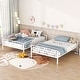preview thumbnail 3 of 25, 2 In 1 Full Over Full Metal Bunk Bed With Sturdy Frame