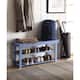 Copper Grove Cranesbill Mudroom Shoe Storage Bench - Blue